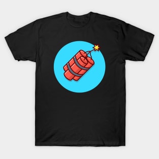 Bomb Cartoon Vector Icon Illustration T-Shirt